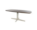 Eetkamertafel 160, deens ovaal, poot Beige, Mango Brown Walnut - Libra Table Collection