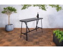 James alu. bar table black