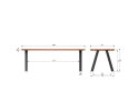 Tablo Outdoor Eettafel Ayous Naturel Met A-poot Metaal [fsc] - WOOOD Exclusive