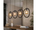 Hanglamp 4L organic steel - Artic zwart
