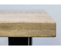 Rechthoekige eettafel Melbourne - 220x100x77 - Naturel/zwart - Mangohout/metaal