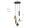 Hanglamp Sfera Tricolore getrapt 5L - Artic zwart