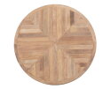 Masterpiece eettafel Einstein rond 130x130x77 cm - teakhout visgraat