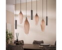 Hanglamp Cocoon Pendel 4+3L - Sienna bruin-frosted