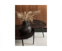 Leo Bijzettafel Rond Recycled Teak Zwart Ø74cm - WOOOD