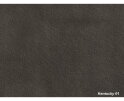 Hoekbank Bravino antraciet - kentucky 01 lederlook &ndash; Ottomane rechts &ndash; 275x210 cm