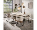 Eettafel 215 centre Romano - Ceramic 3D Travertine