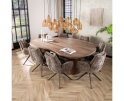 Eettafel Sculpture acacia organisch 244x165 cm - Drift browm
