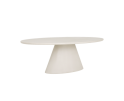 Eettafel Mello ovaal Beton 200x110 cm - wit