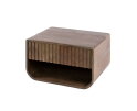 Nachtkastje Carve rounded 1L - Massief acacia bruin