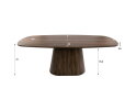 Eettafel Central 180 - Massief acacia bruin