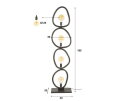 Vloerlamp 4L organic steel - Artic zwart