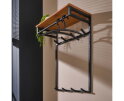 Kapstok custom hoog 2x4 haken - Massief acacia naturel