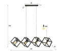 Hanglamp 4L kubus - Charcoal
