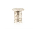 Side table Marmo 40x40cm - beige | BY-BOO