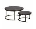 Salontafelset Viola rond - zwart | Tower Living