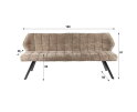 Eetkamerbank Raster - Hoven champagne - 180x58x81 cm