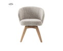 Brescia Armstoel - fabric Puente 06 beige white (draaibaar)