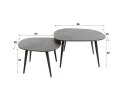 Salontafel Marquina set van 2 organisch - marmerlook