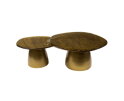 Salontafel Eclips set van 2 Glas - Goud antiek finish