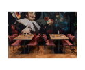 BISTRO DUBBELE VIERKANTE BUISVOET METAAL ZWART 72x80x40CM - WOOOD