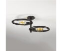 Plafondlamp 2L Pebble - Artic zwart