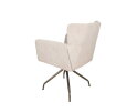Eetkamerstoel Prague poot Atlas 360 anodic brown - be cotton sand 04