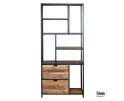 Iron 2 Drawer Bookrack with Wooden Shelves 85