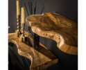 Wandplank teakhout set van 3 &ndash; Massief teakhout &ndash; liver edge &ndash; Houten wandplanken &ndash; Naturel &ndash; Landelijk &ndash; 35/45/55 cm