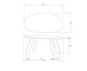 Roundly Eettafel/bureau Mangohout Walnoot 200x100 - BePureHome
