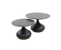 Salontafel set/2 drop shape - 3D zwart bruin