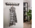 Garderobe 2x8 haaks ronde buis - Donkergrijs Mat