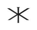 Onderstel Oakland - 3D-Model - 130x90x72 - Gepoedercoat zwart - Metaal