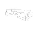 PEPP interiors Hoekbank UNO U-opstelling chaise longue rechts - Modesto 492