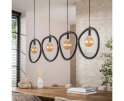Hanglamp 4L organic steel - Artic zwart