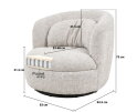 Draaifauteuil Britt Beige