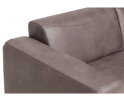 Hoekbank Bravino antraciet - kentucky 01 lederlook &ndash; Ottomane rechts &ndash; 275x210 cm