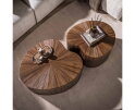 Salontafel Maya Teak niervormig set/2 - Massief teak espresso
