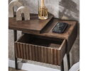 Nachtkastje links Carve - Massief acacia drift brown