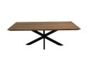 Rechthoekige salontafel Zurich - 130x75x44 - Naturel/zwart - Acacia/metaal