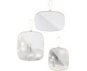 Set V 3 - Glass Spiegel Metaal Antique Brass - BePureHome