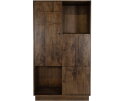 Kast 180 met 3 deuren en 2 open vakken, Dark Walnut - Kaapstad Collection