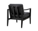 Fauteuil Olaf Zwart Leder - Eleonora 92100 | Meubelplaats.nl
