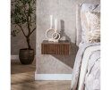 Nachtkastje 1L set/2 hangend Carve - Massief acacia drift brown