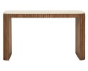DTP home Lagoon bureau teakhout en Mortex naturel / beige - 130 x 60 x 76 cm