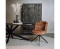 Eetkamerstoel Carro draaibaar Chenille - Caramel brown