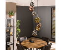 Hanglamp Stellar getrapt 7-lichts - Oud zilver
