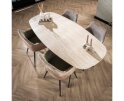 Eettafel travertin keramiek deens ovaal 180x90 cm - Beige