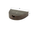 Nachtkastje set/2 1L halfrond zwevend - Massief acacia glaze brown