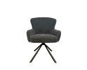 Eetkamerstoel Hanna | Charcoal Brown | Met armleuning